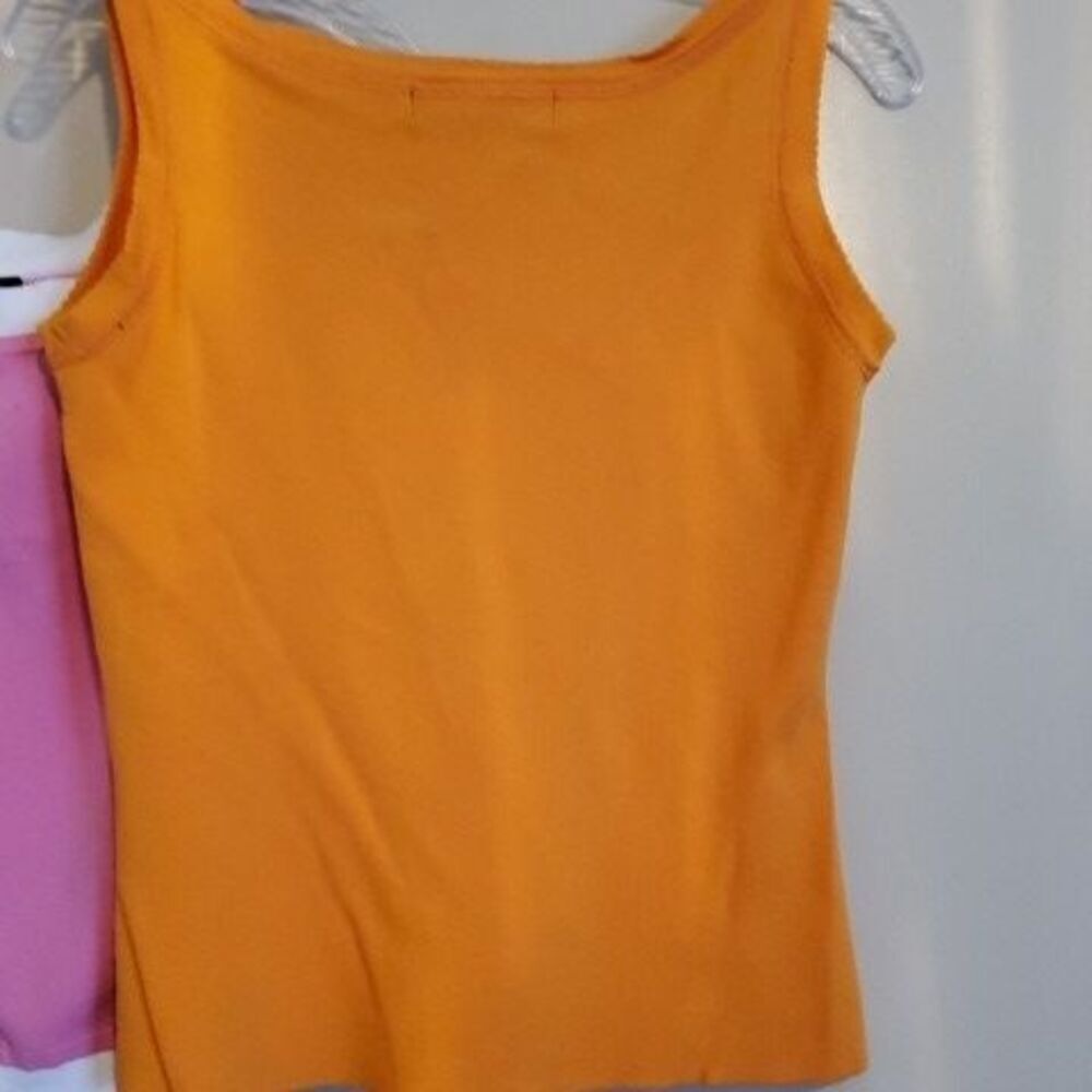 T29 Linda Matthews dressy orange tank top - Picture 2 of 4